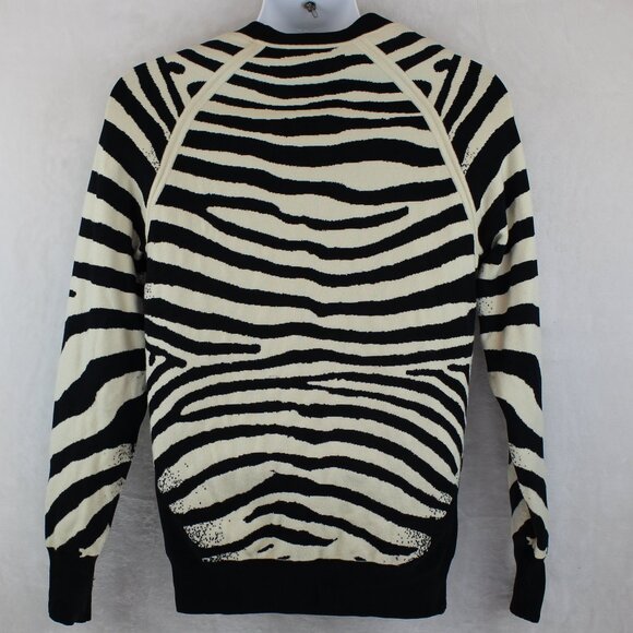 A.L.C Zebra Print Wool Blend Thick Sweater (Size 6) - Picture 2 of 9